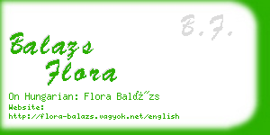 balazs flora business card